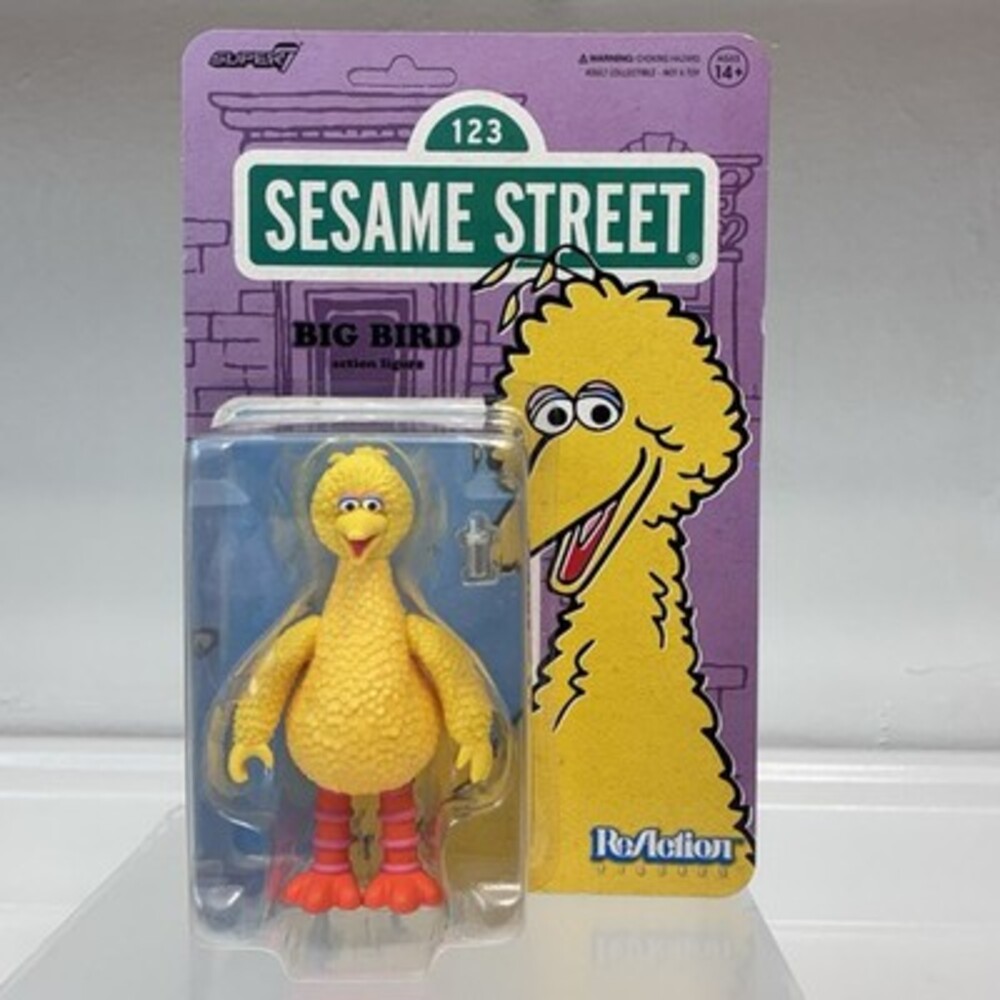 Big Bird Sesame Street 1,2,3 Super 7 Reaction Figure New Damaged Packaging